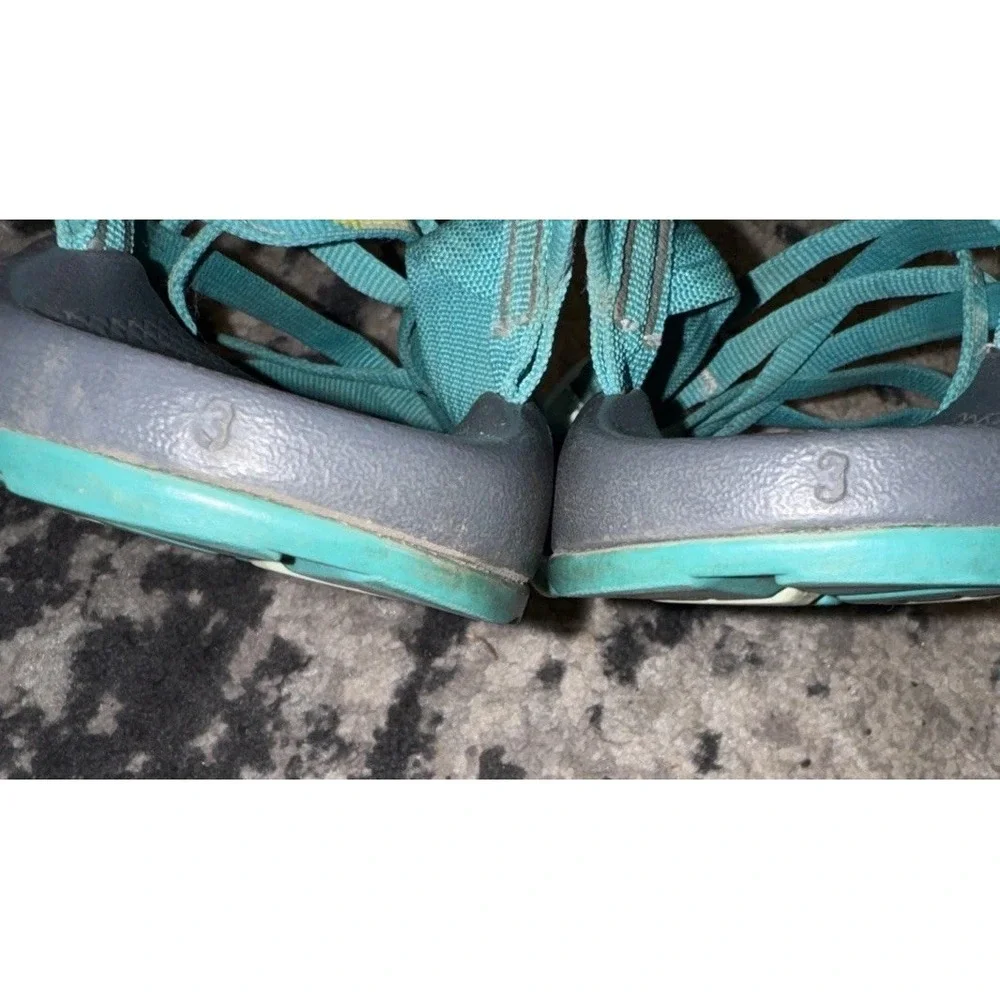 Chaco Girls Sandals Shoes Size 3 Green Multi Color Strappy Kid Youth